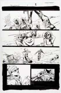 Bryan Hitch and Andrew Currie The Ultimates #3 Story Page 3 Giant Man and the Wasp Original Art (Marvel, 2002)....