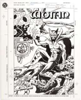 Jay Geldhof Who‘s Who in the DC Universe #1 Wotan Illustration Original Art (DC, 1990)....