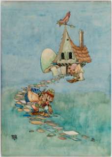 Walt Scott - Gnome Painting Original Art (1925)....