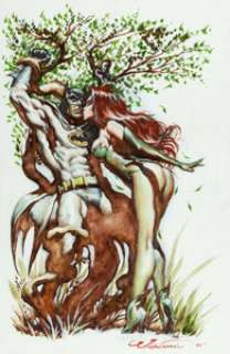 Mark Texeira - Batman and Poison Ivy Illustration Original Art (1999).... | Heritage