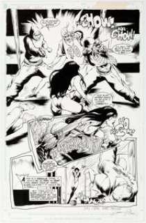 Karl Moline and Jason Temujin Minor Vampirella Strikes #3 Story Page 16 Original Art (Harris Comics, 1996)....