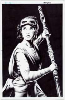 Gregory Titus Star Wars: The Force Awakens Rey Illustration Original Art (c. 2015)....