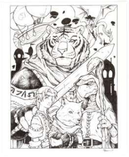 David Petersen Baltimore Comic Con 2017 Yearbook "Tellos" Illustration Original Art (2017).... | Heritage