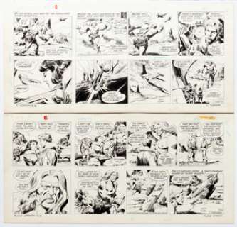 Dan Barry and Bob Fujitani Flash Gordon Sunday Comic Strip Original Art Group of 4 (King Features Syndicate, 1979)... | Heritage