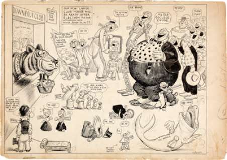 T.E. Powers Political Gag Panel Strip Original Art (c. 1910).... | Heritage