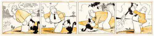 Otto Messmer Felix the Cat Daily Comic Strip Original Art Dated 6-21-38 (King Features Syndicate, 1938). ... | Heritage