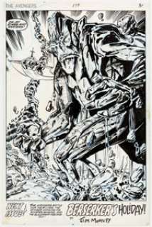 Jim Mooney and Al Gordon Avengers #179 Splash Page 17 Original Art (Marvel, 1979). The Beast’s reaction pretty much - | Heritage