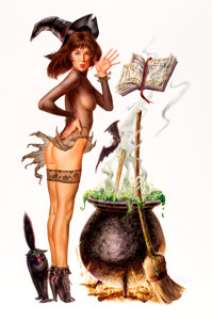 Patrick Meadows "The Witch" Pin-Up Painting Original Art (Dreamweaver Studios, 2003).... | Heritage