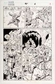  - Scott Eaton and Mike Barreiro Silver Surfer #95 Story Page 6 Original Art (Marvel, 1994)....