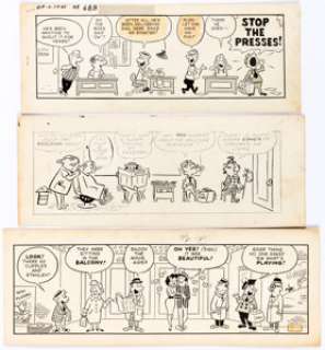 Dan DeCarlo and Stan Lee Willie Lumpkin Daily Comic Strip Original Art Group of 3 (Publishers Syndicate, c. 1959-6... (Total: 3 Original Art) | Heritage