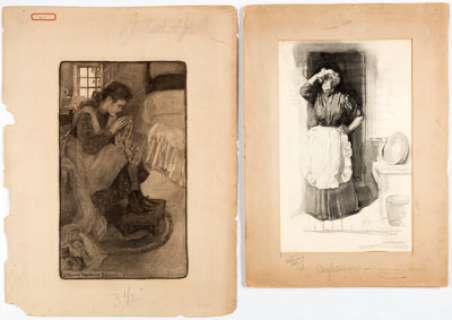  - Harriet Roosevelt Richards Jack and Jill: A Village Story and Other Illustrations Original Art Group of 6 (c. 1891... (Total: 6 Original Art)