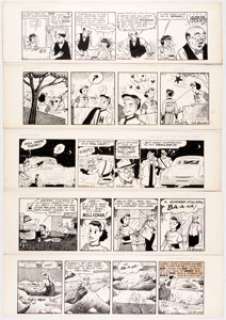  - Phil Berube Oh, Diana! Daily Comic Strip Original Art Group of 25 (AP Newsfeatures, c. late 1940s)... (Total: 25 Original Art)