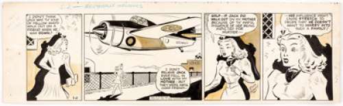 Zack Mosley Smilin’ Jack Daily Comic Strip Original Art dated 3-21-42 (News Syndicate Co., Inc., 1942).... | Heritage