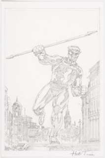 Herb Trimpe Captain Britain: Birth of a Legend Trade Paperback Cover Original Art (Panini, 2007).... | Heritage