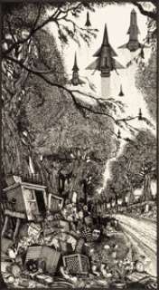  - Ian Miller Martian Chronicles "Way In the Middle of the Air" Illustration Original Art (1979)....