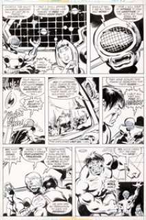 Sal Buscema and Joe Station Incredible Hulk #203 Story Page 9 Original Art (Marvel, 1976).... | Heritage
