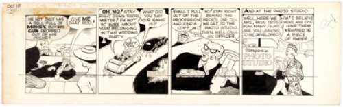 Chester Gould Dick Tracy Daily Comic Strip Original Art dated 10-18-45 (Chicago Tribune, 1945).... | Heritage