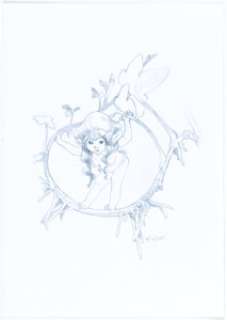 Claire Wendling - Fairy Illustration Original Art (undated). ...