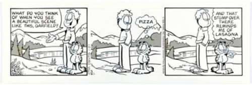 Jim Davis Garfield Daily Comic Strip Original Art dated 1-21-95 (Universal Press Syndicate, 1995).... | Heritage