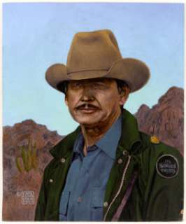 Carl Lundgren Bronson Painting Original Art (1980). Famous actor Charles Bronson as Border Patrol officer Jeb - | Heritage
