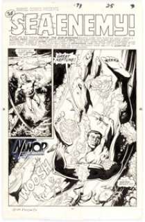 Jim Mooney Marvel Comics Presents #73 Splash Page 25 Original Art (Marvel Comics, 1991). An full splash of aquatic - | Heritage