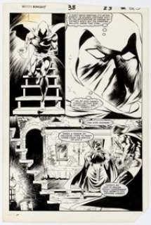 Bo Hampton and Armando Gil Moon Knight #38 Story Page 23 Original Art (Marvel Comics, 1984). This mysterious page - | Heritage