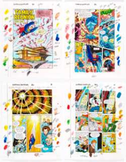 Marie Severin Superman Adventures #30 Complete Issue Color Guide (DC Comics, 1999).... (Total: 22 Items) | Heritage