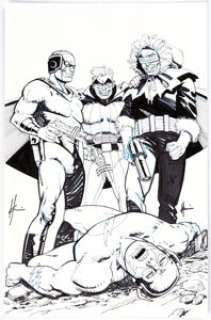 Howard Chaykin The Flash #63 Variant Cover Original Art (DC, 2019). The Flash is finally bested by a group from - | Heritage