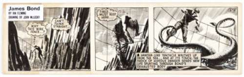 John McLusky James Bond #678 Daily Comic Strip Original Art (London Daily Express, 1959). Dr. No by Ian Fleming -
