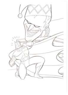 Mike Parobeck and Rick Burchett Batman The Animated Series Coloring Book Page #16 Original Art (DC, 1994) The -
