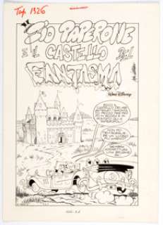 Giorgio Cavazzano Topolino #1326 Splash Page 1 Original Art (Panini Comics, 1981). Uncle Scrooge takes Donald and -