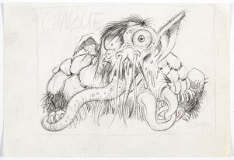 Wally Wood "Charlie" Monster Illustration Original Art (c. 1960-70s). There was a period during Wally - | Heritage