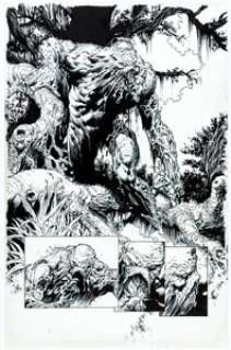 Cam Adams - Swamp Thing Inks Original Art (undated).