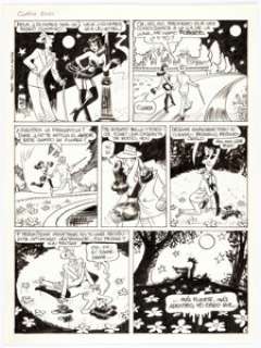 Jordi Bernet | El Jueves #1027"Clara ...de Noche [Clara ...at Night]" Complete 2-Page Story Original Art (Ediciones El Jueves, c. 1997). | Heritage