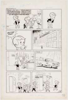 Harvey Artist | Richie Rich #5 Complete 1-Page Story Original Art (Harvey Comics, 1962). | Heritage
