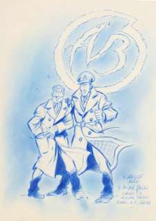 Benn | Blake et Mortimer, illustration au crayon de… | AZ auction