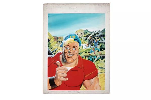 Original painted artwork for the front cover of I.P.C.’s children’s annual Hurricane 1971 | misc / divers