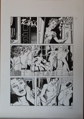Giovanni Freghieri | Tavola originale per DAMPYR SPECIALE  6 ‘IL SEGRETO DI LADY LAMB’. Cm. 33 x 48. Pagina 121. SBE 2010. | Art e Fumetto