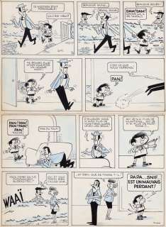 Jijé - Gillain (Benoît) | Bouby, planche gag à l’encre de Chine et au… | AZ auction