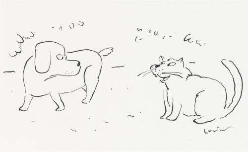 (THE NEW YORKER.) ARNIE LEVIN. Group of 3 Cartoons. | Swann Galleries