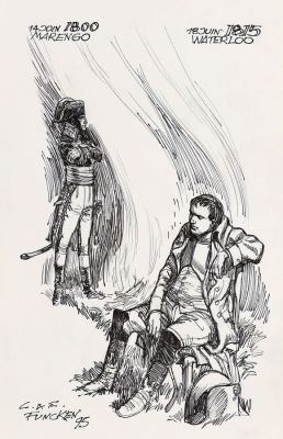 Funcken | Illustration au feutre représentant Napoléon… | AZ auction