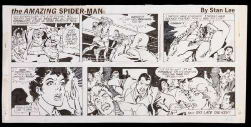 The Amazing Spider-Man Original Comic Strip Art 5-1-1988 | Goldberg Coins & Collectibles