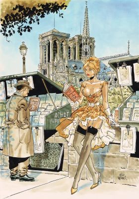 Meynet | Double M, grande illustration à l’encre de Chine… | AZ auction