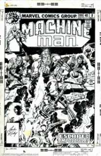 Jack Kirby and Mike Royer - Original Art for Cover and Complete 17-page Story for Machine Man #8 (Marvel, 1978). - | Heritage