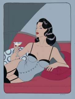 Berthet. Illustration originale Pin-up | BDEnchères