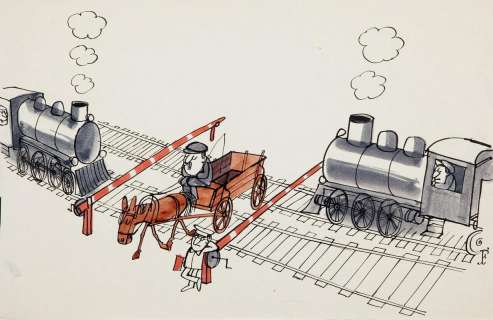 Jerzy Flisak (1930 - 2008) | Jerzy Flisak | Przejazd kolejowy | Desa Unicum