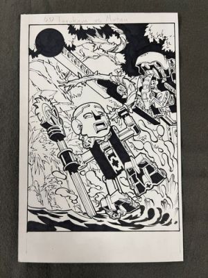LEGO Bionicle: Quest for the Mask ORIGINAL ART Tarakava vs. Matau trading card | eBay US (Buy It Now)
