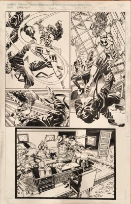 Mike Deodato Jr. | Elektra American Samurai 17 p. 13, original | ComicArt.dk