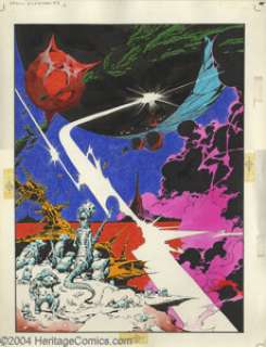 Alex Nino - Original Art for Space Clusters, DC Graphic Novel #7, pages 29, 46 and 47 (DC, 1986). The overall art - | Heritage