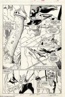 Doug Rice - Starslayer #13, page 19 Original Art (First Comics, 1984). Starslayer saves his buddy‘s bacon as they -